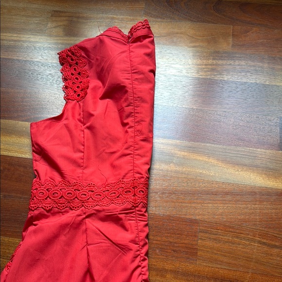Chicwish Red Ruched Maxi Gown - Picture 5 of 6